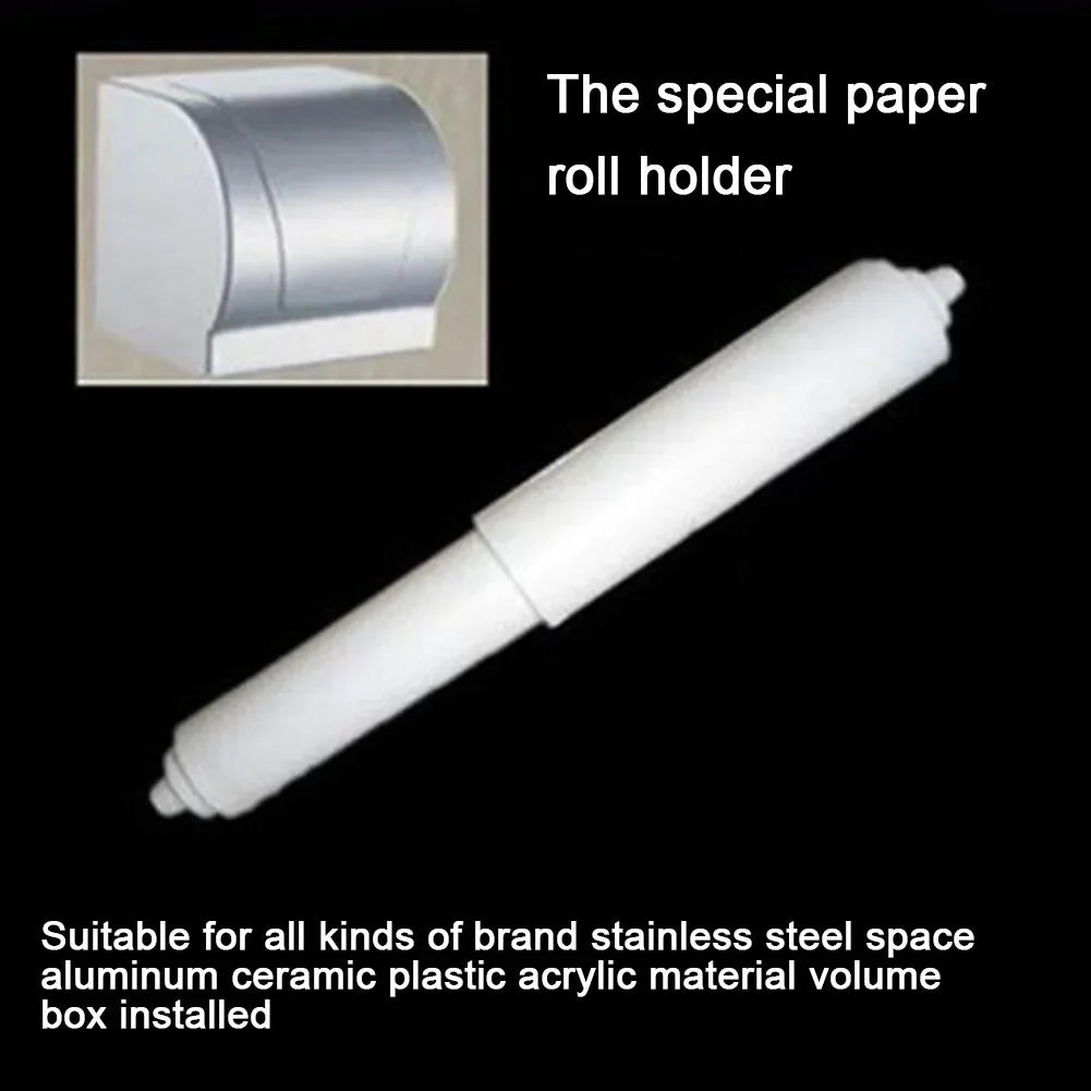 1/3 pièces Tiges de rechange pour rouleau de papier toilette, supports de rouleau en plastique blanc, ressort d'insertion pour rouleau, pièces de salle de bain