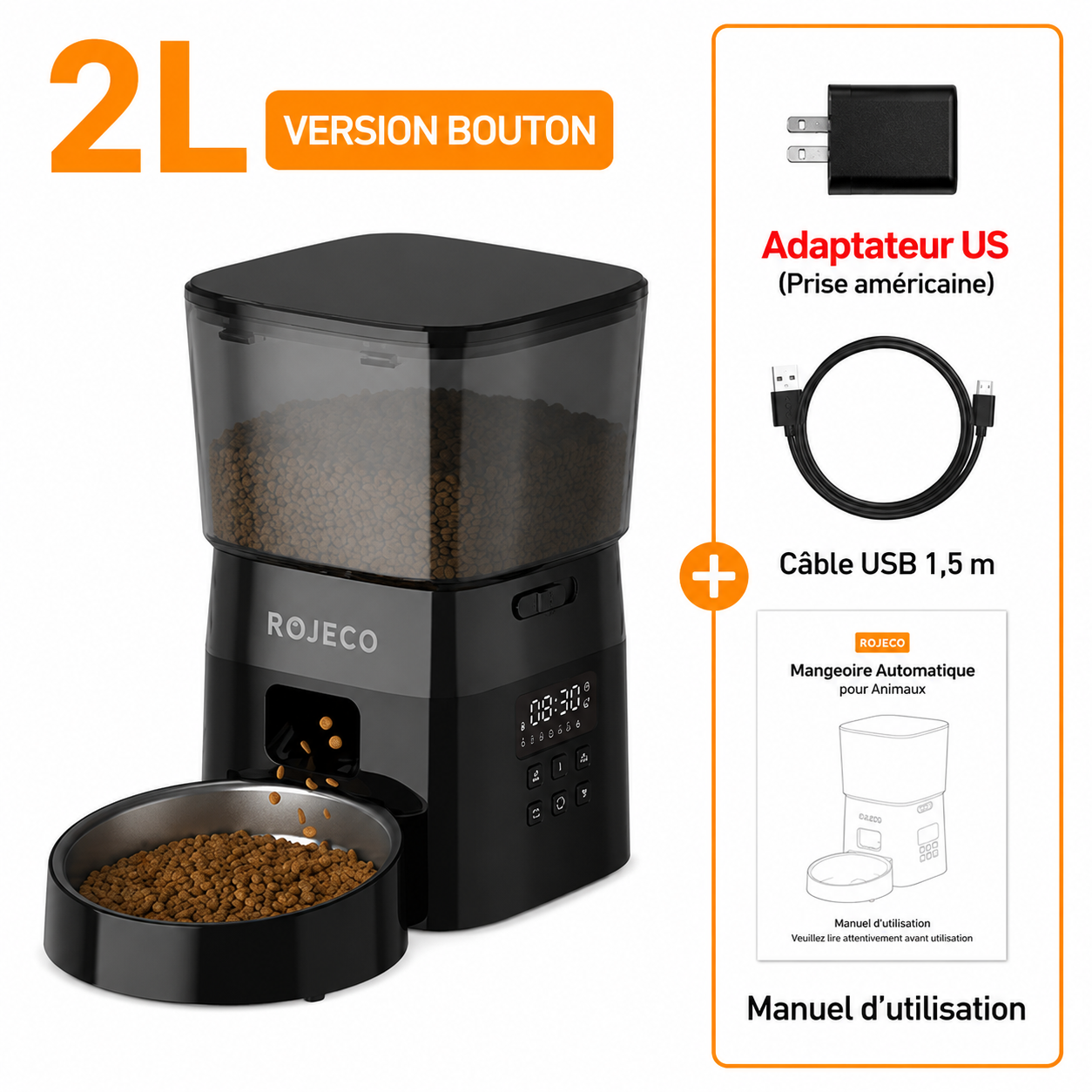 Mangeoire Automatique Intelligente pour Chat & Chien - ROJECO