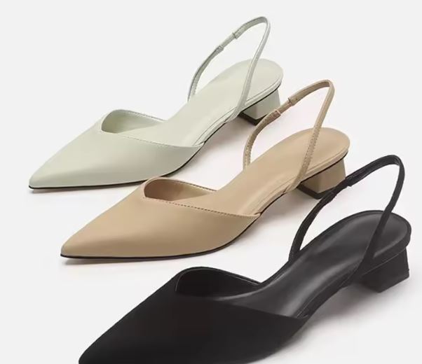 Sandales slingback à bout pointu – Femme – Été 2026