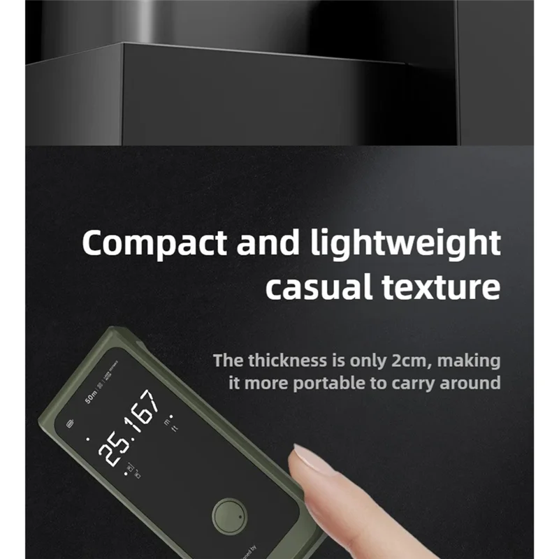Télémètre laser intelligent avec affichage LED et ruban laser numérique rechargeable, portée de 50 m