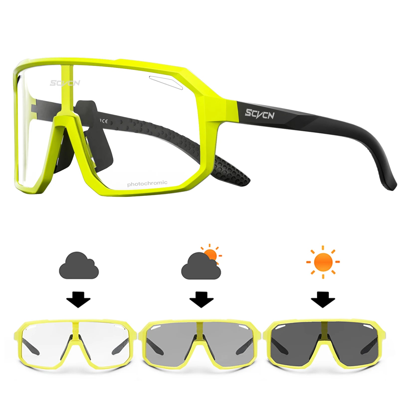 SCVCN nouvelles lunettes de cyclisme en plein air vélo lunettes de soleil hommes UV400 lunettes sport vtt lunettes équitation randonnée lunettes de soleil