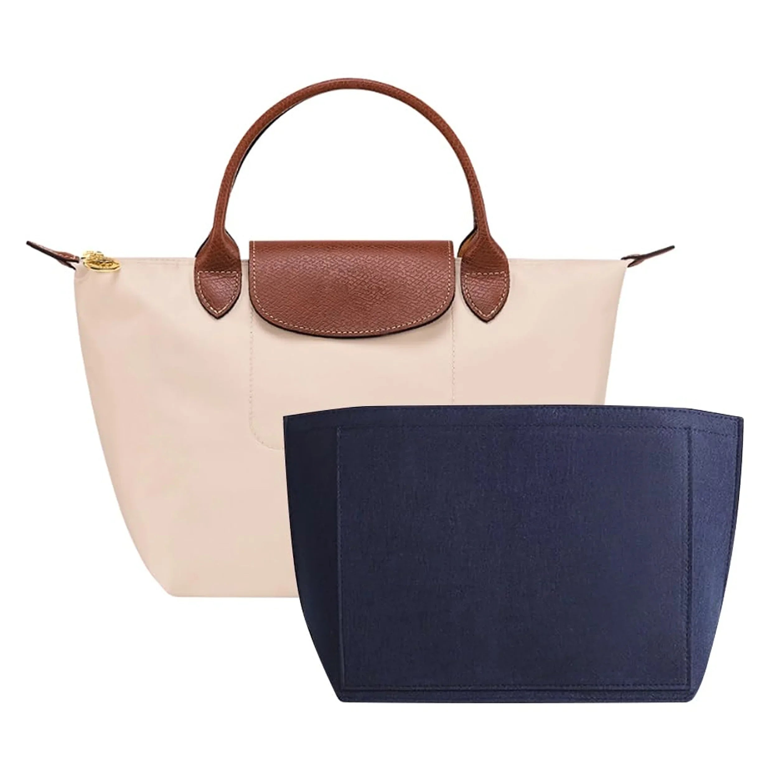 Sac à insertion en feutre adapté au sac à main Longchamp, sac de doublure en tissu feutré, sac de maquillage, Support de voyage, organisateur de sac à main Portable
