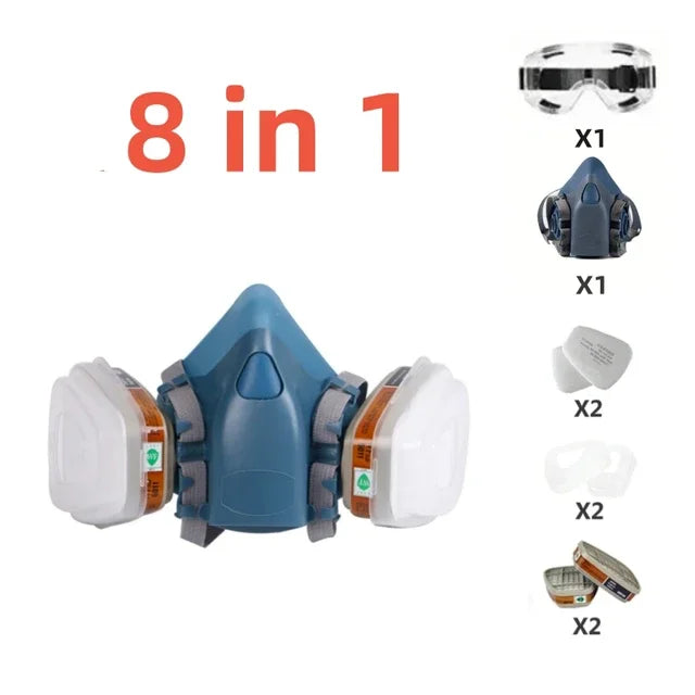 Nouveau 7502 masque respiratoire masque de protection industrie peinture pulvérisation poussière masque à gaz avec 501 5N11 6001CN demi-masque chimique