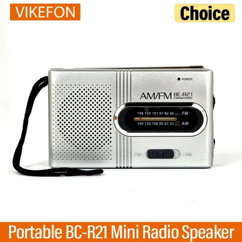 BC-R21/961/962 Mini Radio AM FM Radio Portable à piles meilleure réception la plus longue durée pour la course à pied marche à la maison Soundbox