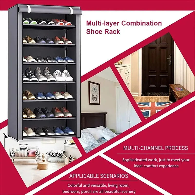 Meuble à chaussures minimaliste et économique, à plusieurs niveaux, pour salon ou entrée