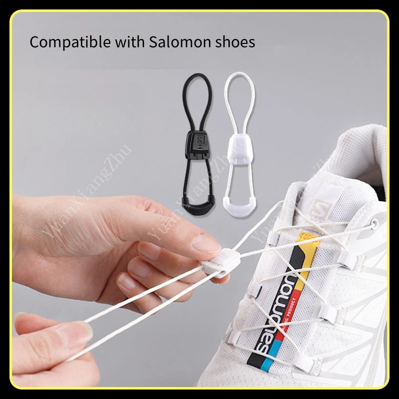 Lacets de chaussures sans nœuds, lacets ronds de tennis, pour adultes et enfants, pour baskets de course, noirs et blancs, accessoires de chaussures