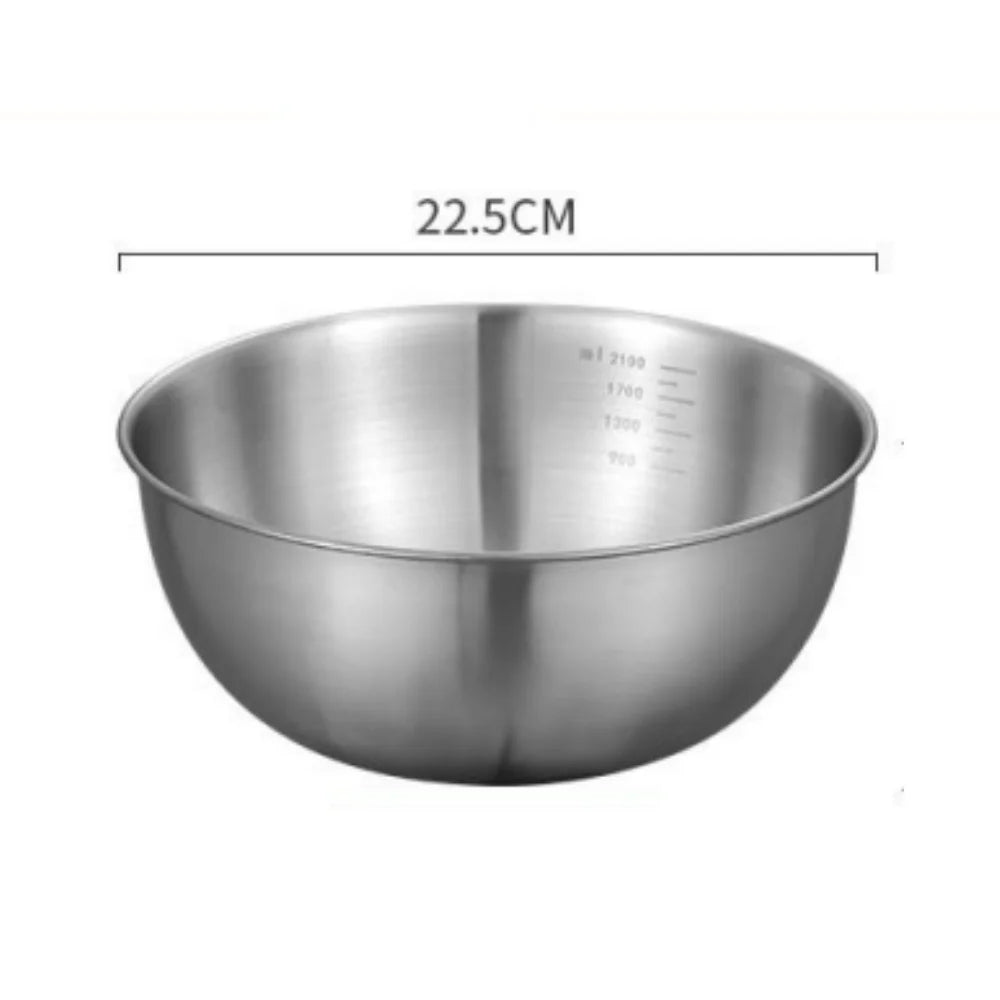Ensemble de bols en acier inoxydable 1-3, avec échelle pour la cuisson, le stockage des aliments, bols à mélanger de grande capacité pour les essentiels de la cuisine à domicile