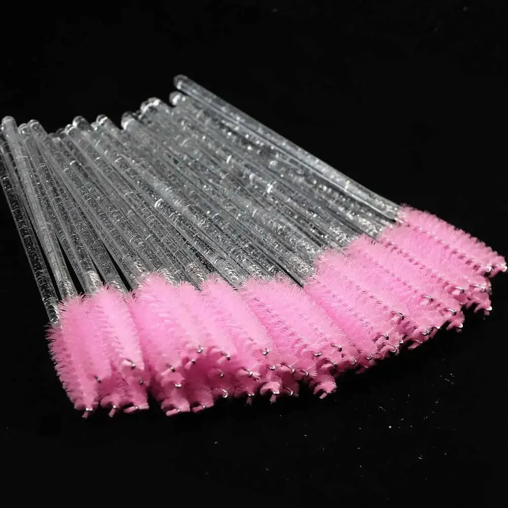Brosse à cils en cristal jetable, peigne, Extension de cils, baguettes de Mascara, maquillage professionnel, outil de beauté, 50 pièces
