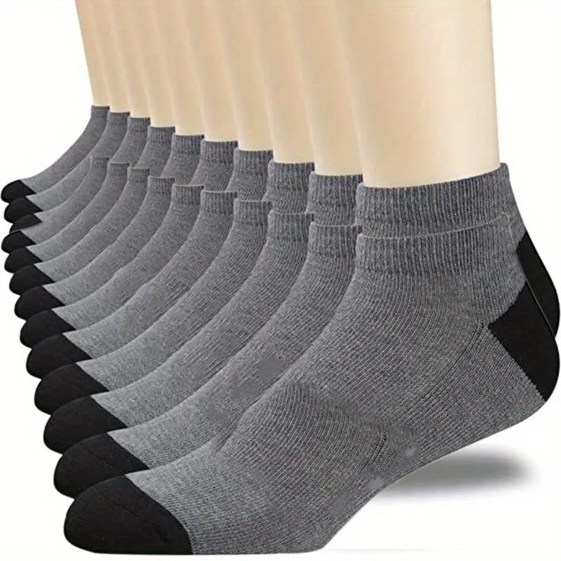 1 paire de chaussettes confortables et respirantes en coton pour hommes, chaussettes d'été pour hommes