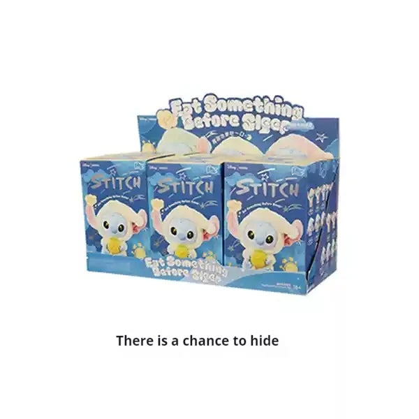 Miniso Stitch manger quelque chose avant de dormir Disney boîte aveugle sac mystère vinyle peluche poupée jouets pendentif Surprise les monstres cadeaux