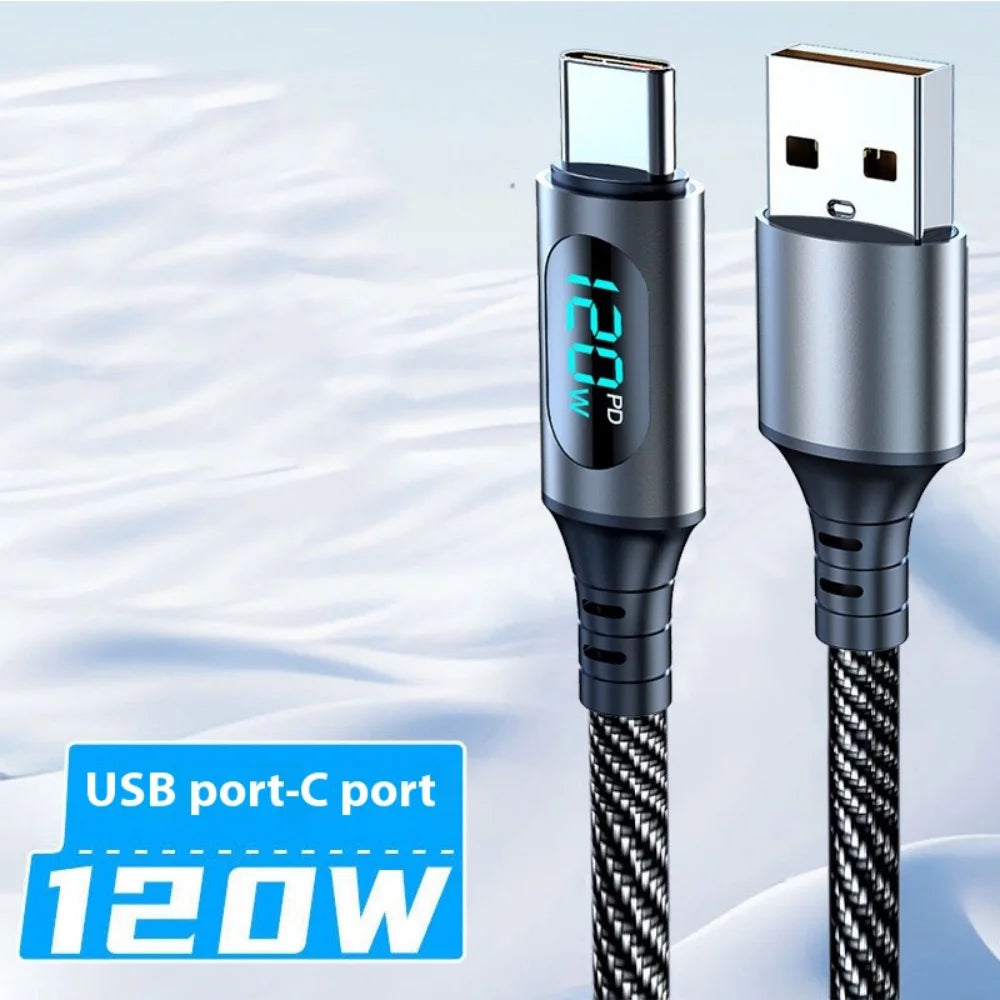 Câble USB Type C 120W 6A Charge rapide USB C vers USB C cordon de données pour Samsung Xiaomi Redmi Huawei câble de chargeur de téléphone à Charge rapide