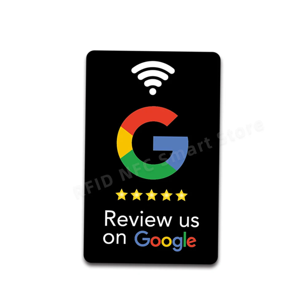 Cartes de critique Google NFC Android/iPhone Tap URL Écriture Cartes de critique sociale professionnelle Sticker arrière Carte NFC personnalisée