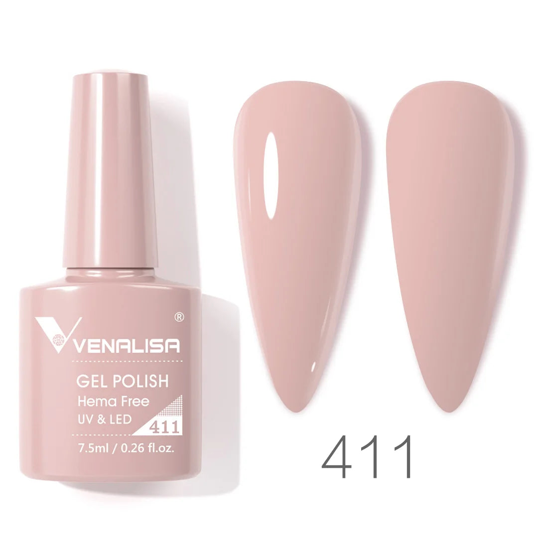 Vernis à ongles gel Venalisa 7,5 ml SANS HEMA, semi-permanent, UV/LED, couvrance totale, texture ultra-douce, manucure sublime