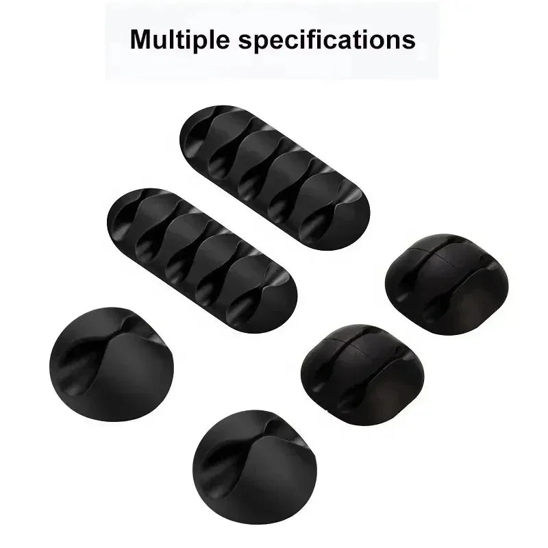 Enrouleur de câble USB en Silicone, organisateur de fil de câble, Clips de gestion auto-adhésifs pour souris, clavier, casque, pour iPhone Huawei