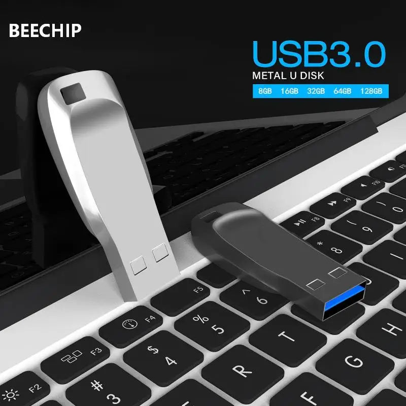 Clé USB 3.0 à tige métallique à grande vitesse, stockage de données Durable, stylo U disque, plusieurs capacités, 128 go, 64 go, 32 go, 16 go, 8 go