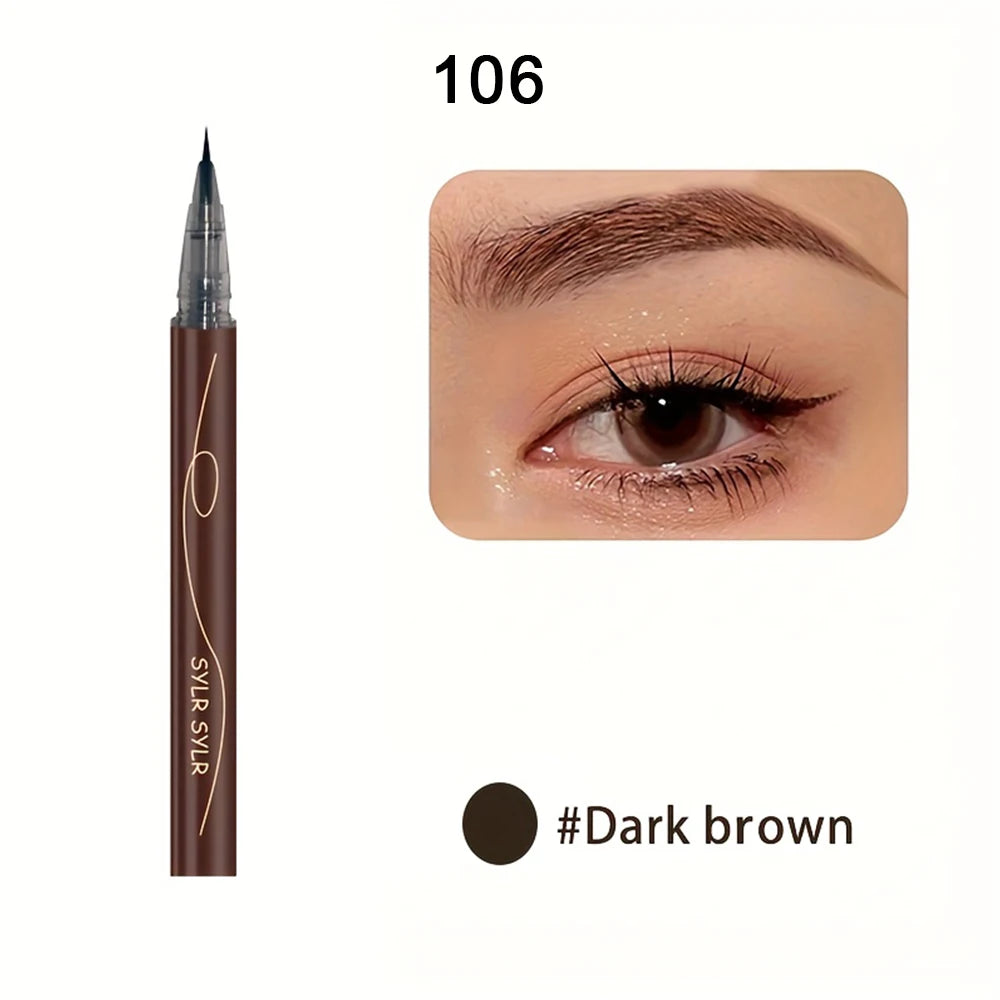 Stylo eyeliner gel fin – Texture lisse et waterproof, sans bavure, haute pigmentation, application facile, multicolore, maquillage des yeux longue tenue