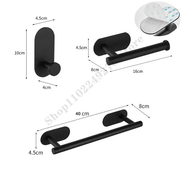 Support mural adhésif pour essuie-tout sous meuble, pour la cuisine et la salle de bain. Porte-rouleau d'essuie-tout doré