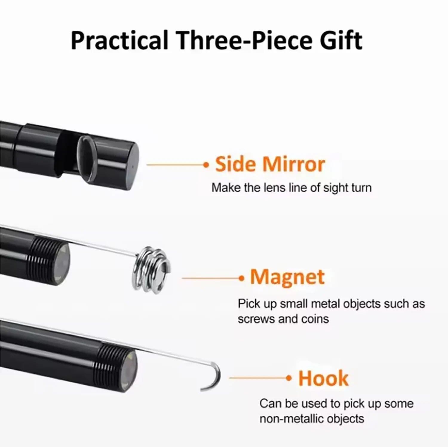 Caméra endoscopique USB Android type-c, câble rigide de 7.0mm, PC, téléphone Android, tuyau d'endoscope, Mini caméra d'inspection