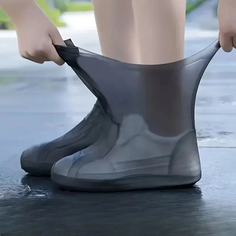 1 paire de couvre-chaussures de botte de pluie en caoutchouc pour une utilisation en extérieur, couvre-chaussures imperméables en Silicone, couvre-chaussures pour jours de pluie, pluie antidérapante réutilisable