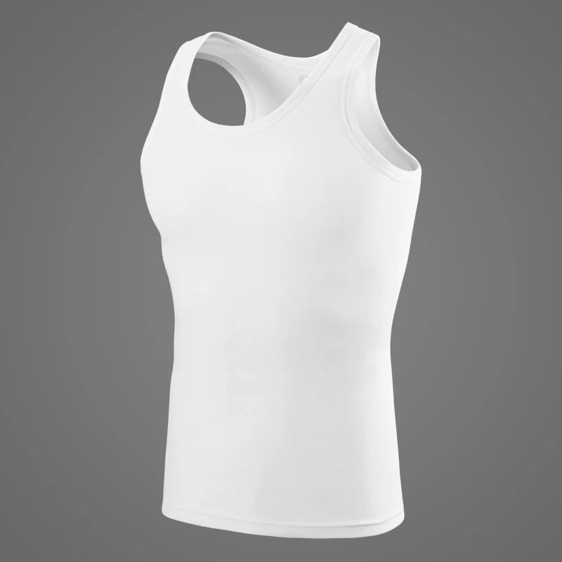 1/3 Pack Four Seasons Men's Cotton Joker Vest Teenagers Simple Fit Sports Fitness T-shirt Middle-aged Casual Sleeveless Shirt