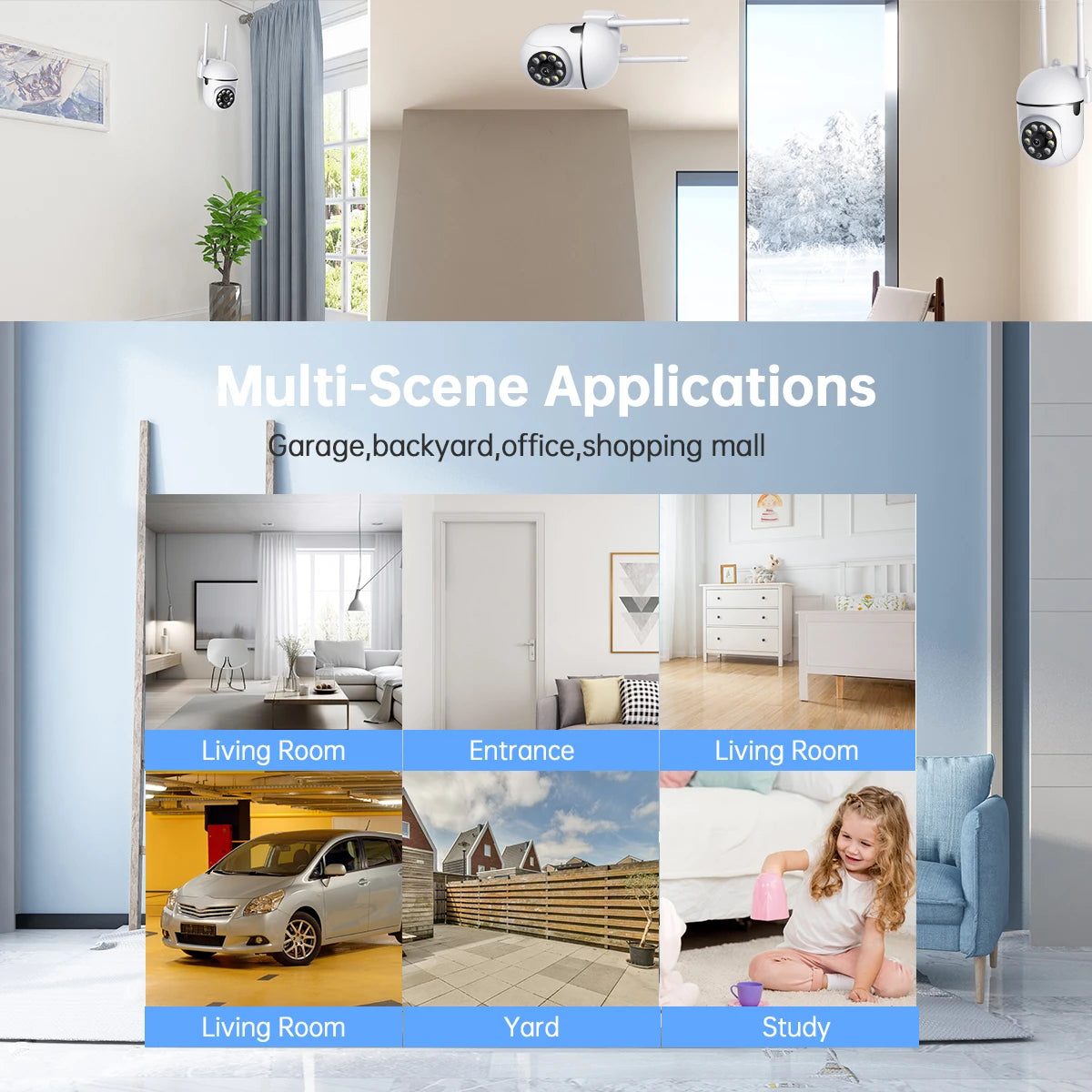 Jooan 1080P WiFi caméra de Surveillance 5x Zoom maison couleur nuit suivi automatique sécurité IP caméra intérieure CCTV caméra de Surveillance