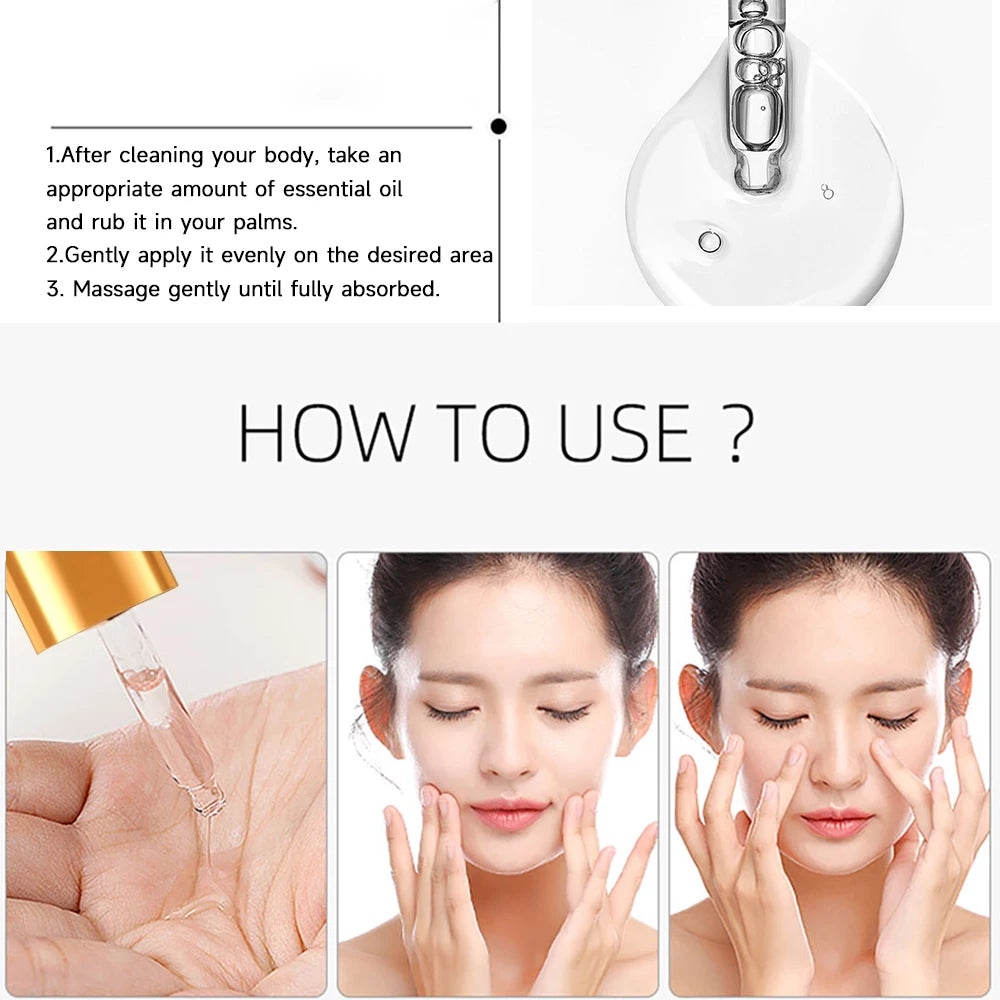 Sérum anti-âge au collagène et aux peptides de collagène pour le visage : éclaircit le teint, atténue les rides et ridules, répare et apaise la peau