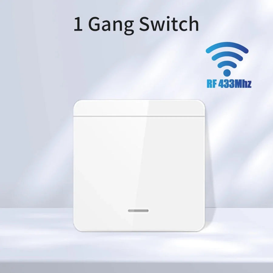 1/2/3Gang Wall Switch RF 433MHz Wireless Light Switch Tuya Smart WiFi Switch Smart Life APP Voice Control With Alexa Google Home