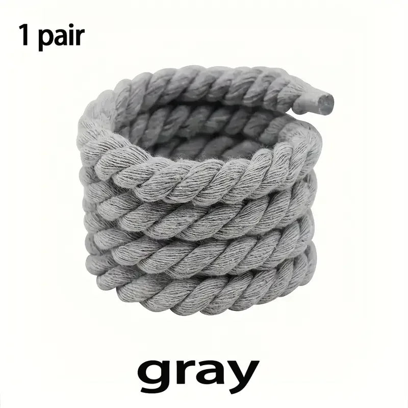 Lacets tressés faits main - Accessoires de chaussures en toile épaisse et résistante pour chaussures légères