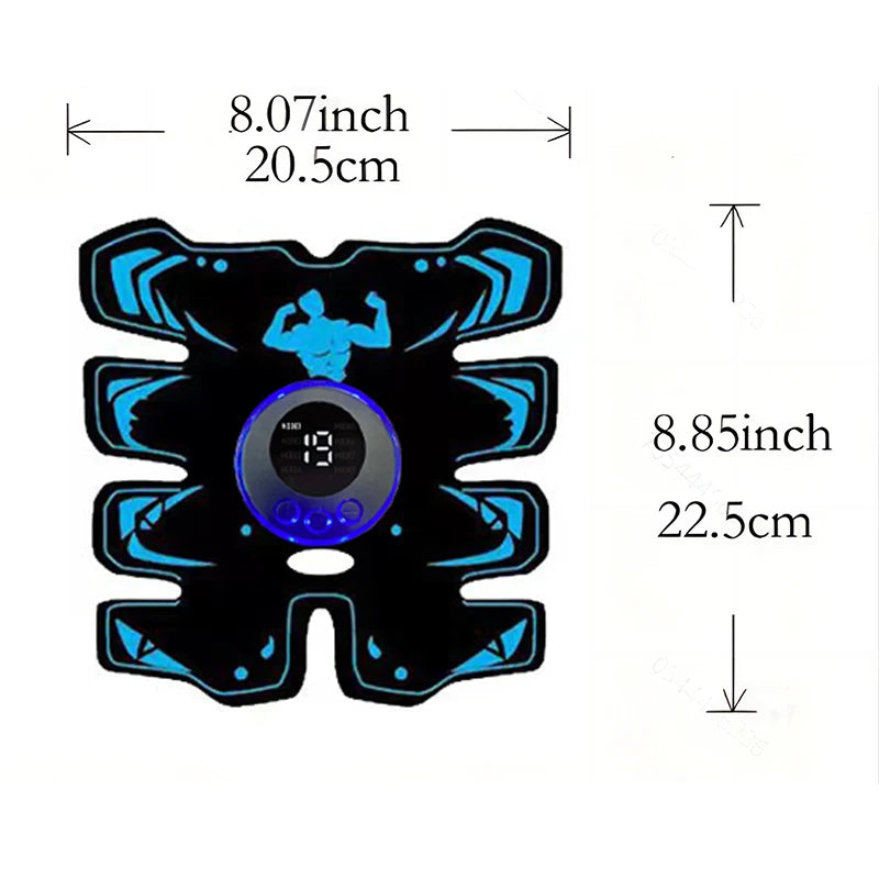 Stimulateur musculaire EMS rechargeable USB pour abdominaux et bras, tapis d'entraînement 3 en 1 sans fil, intelligent et pour le fitness, pour un entraînement abdominal et une silhouette affinée