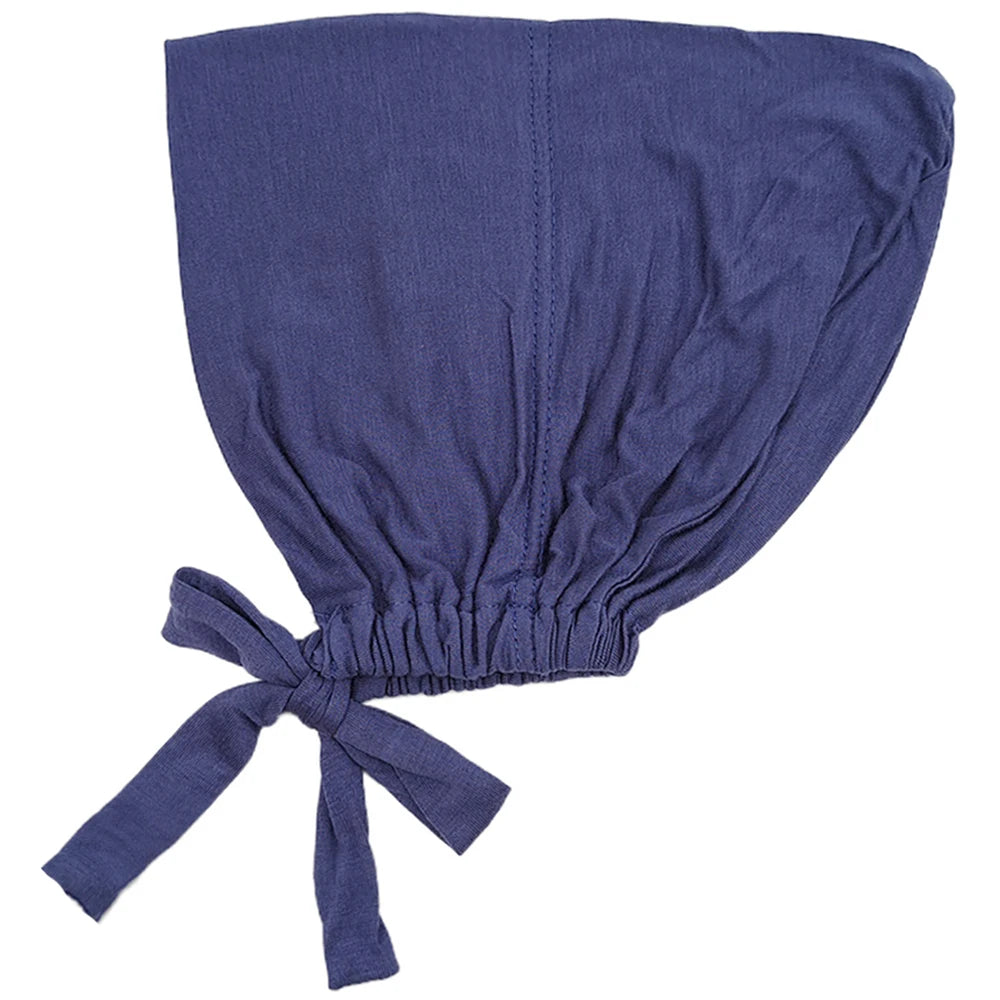Turban musulman Modal, chapeau intérieur Hijab, sous-écharpe islamique, Bonnet indien, couvre-chef féminin, Turban Mujer Hijab avec corde