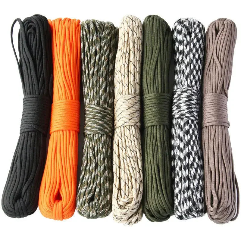 Corde paracorde 550 à 7 cœurs, 5, 15, 30 M, Dia.4mm, pour Camping en plein air, longe de survie, Parachute, accessoires de tente de randonnée