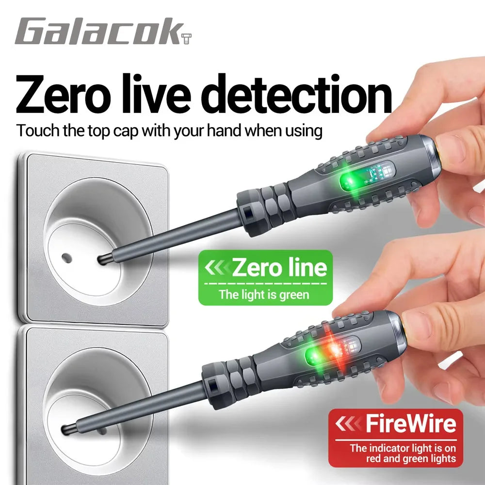 Tournevis de Test d'électricien multifonctionnel, stylo de Test d'induction AC sans contact, testeur de tension 70-600V, lumières d'induction rouges et vertes