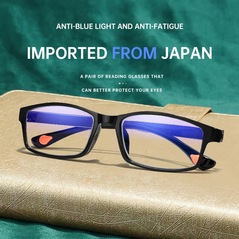 Lunettes de lecture ultralégères anti-lumière bleue pour presbytes et hypermétropes +1,0 1,5 2,0 2,5 3,5 4,0