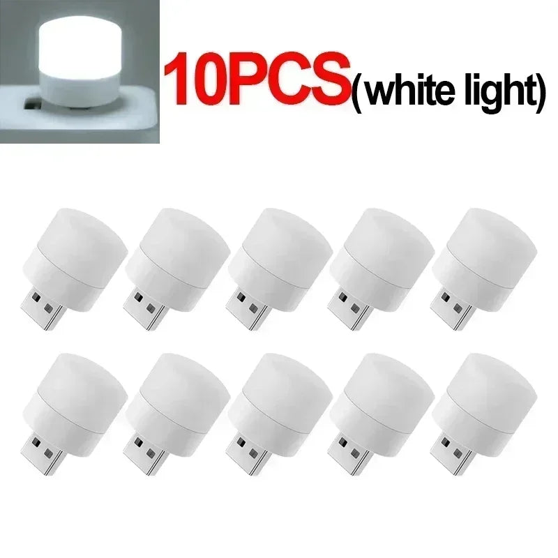 Mini USB lumière lampe à LED lumières Table chambre prise livre de nuit lecture articles de décoration blanc chaud protection des yeux en gros chambre