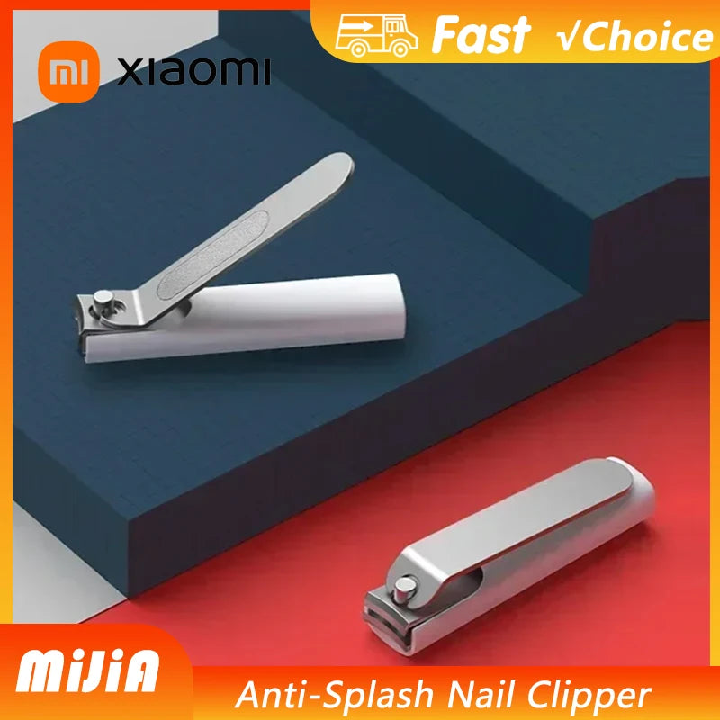 Xiaomi Mijia – coupe-ongles en acier inoxydable, avec couvercle anti-éclaboussures, soins de pédicure, lime professionnelle, nouveau