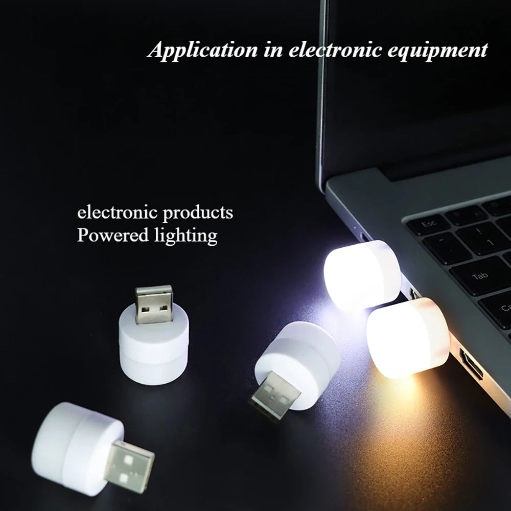 Mini USB lumière lampe à LED lumières Table chambre prise livre de nuit lecture articles de décoration blanc chaud protection des yeux en gros chambre