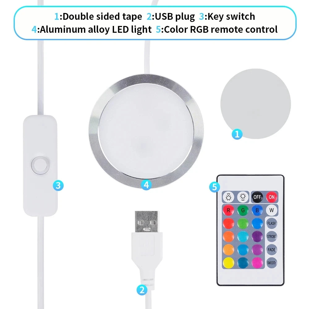 Kit d'éclairage LED RGB USB 5V pour armoire Bambu Lab, télécommande 24 touches, 16 couleurs réglables, pièces et accessoires inclus