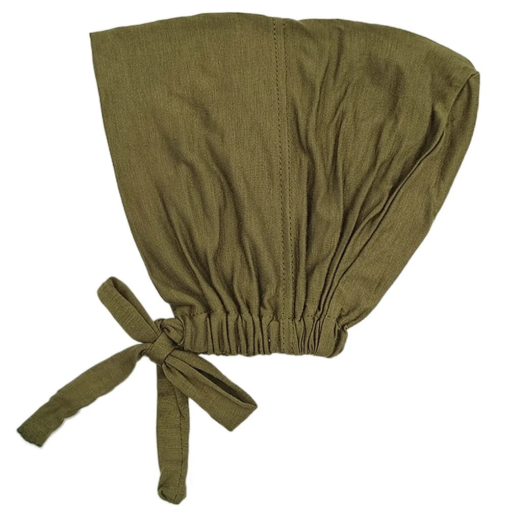 Turban musulman Modal, chapeau intérieur Hijab, sous-écharpe islamique, Bonnet indien, couvre-chef féminin, Turban Mujer Hijab avec corde