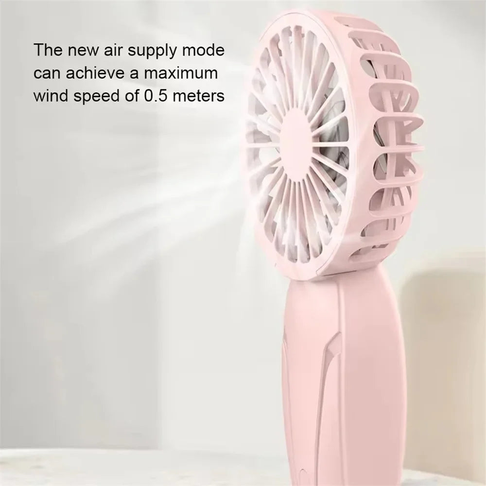 2026 New Model Noise Free Rechargeable Mini Fan for Silent Cooling Experience Lightweight Portable Mini Pocket Fan White Fan