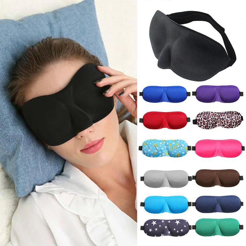 Masque pour les yeux de sommeil 3D, aide au repos de voyage, Patch de couverture pour les yeux, masque de sommeil doux, bandeau pour les yeux, masseur relaxant