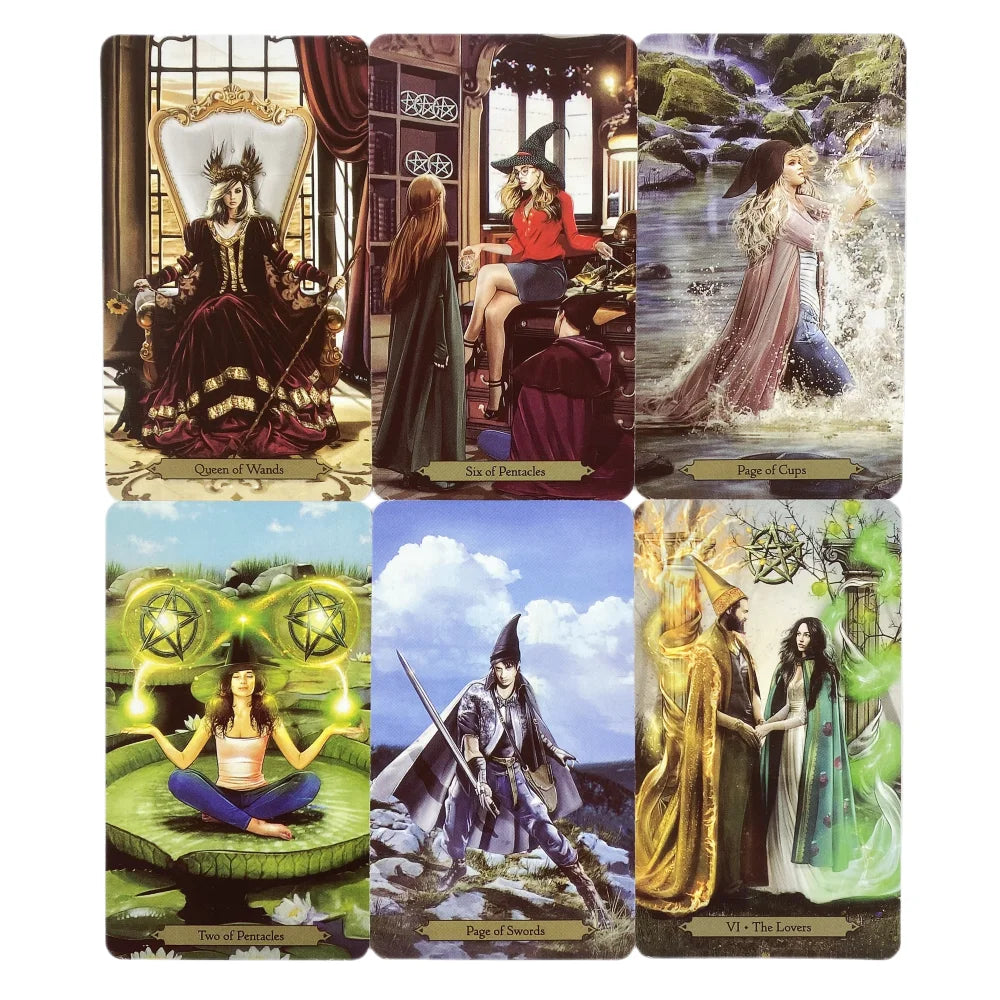Cartes de Tarot des Sorciers - Un jeu de 78 cartes - Oracle - Édition Divinatoire Anglaise - Jeux de Plateau