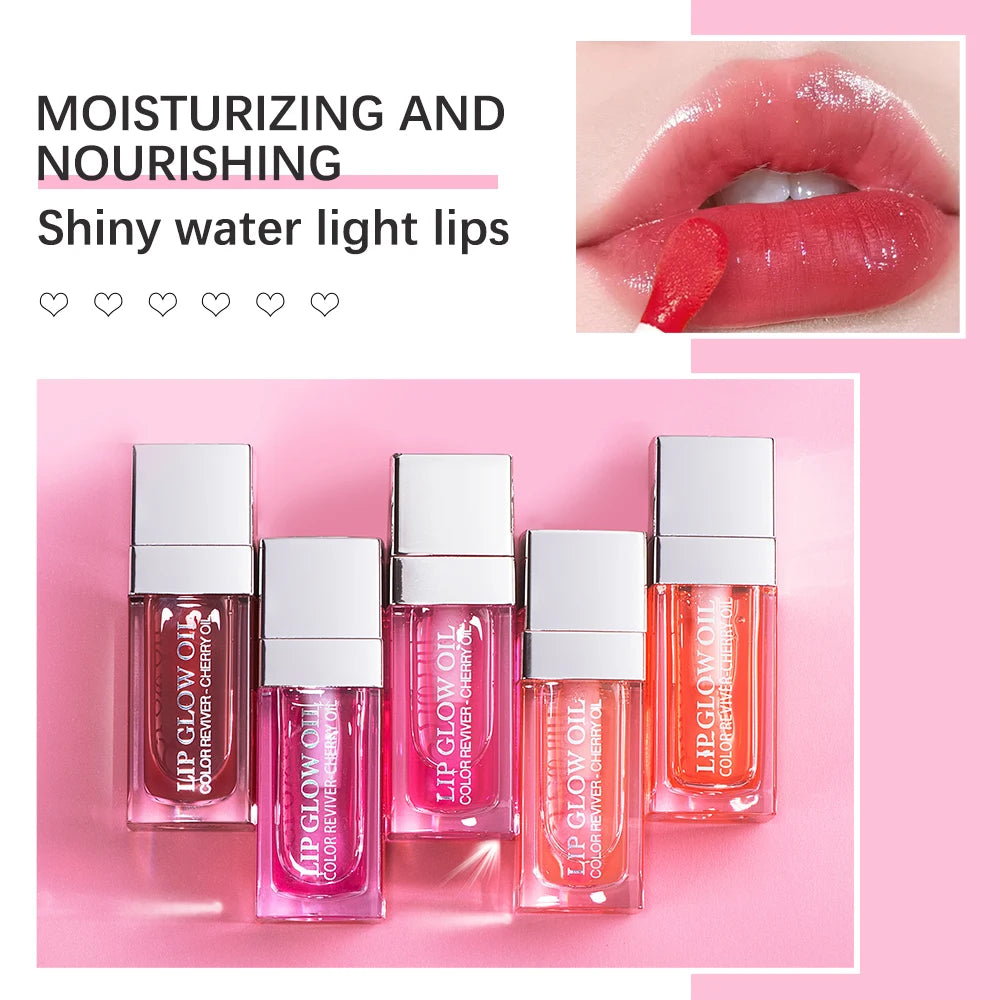 Baume à lèvres hydratant, huile à lèvres brillante originale, soin des lèvres, bienfait pour les lèvres, repulpant, exfoliant, huile brillante repulpante rose