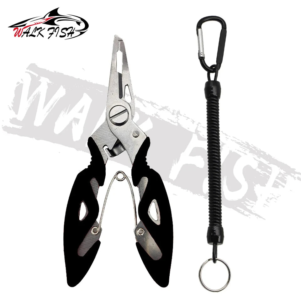Pince de pêche, coupe-fil, ciseaux, mini dégorgeoir, outils multifonctions, nouvelle mâchoire à bec noir, plomb de pêche d'extérieur