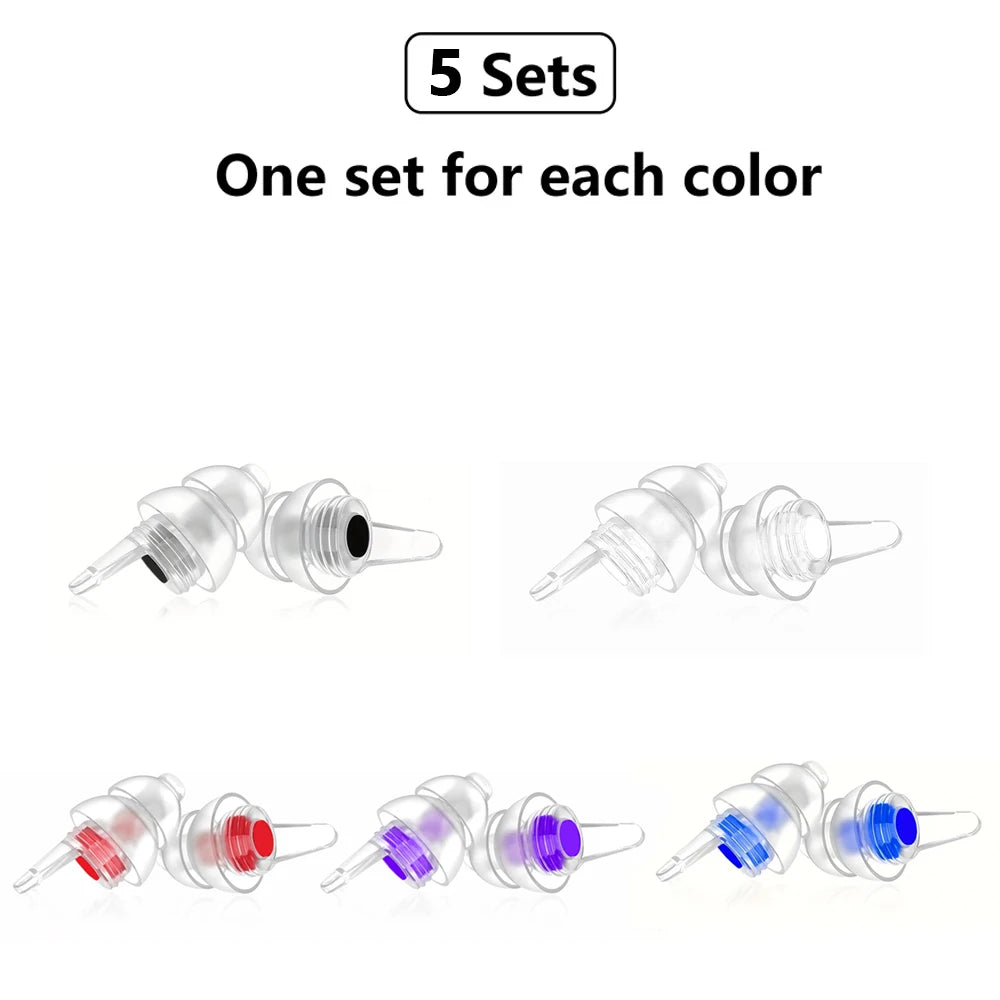 HUAK 2 ensembles de bouchons d'oreilles pour moto – Silicone haute fidélité réutilisables, étanche IPX8 pour la natation et les voyages