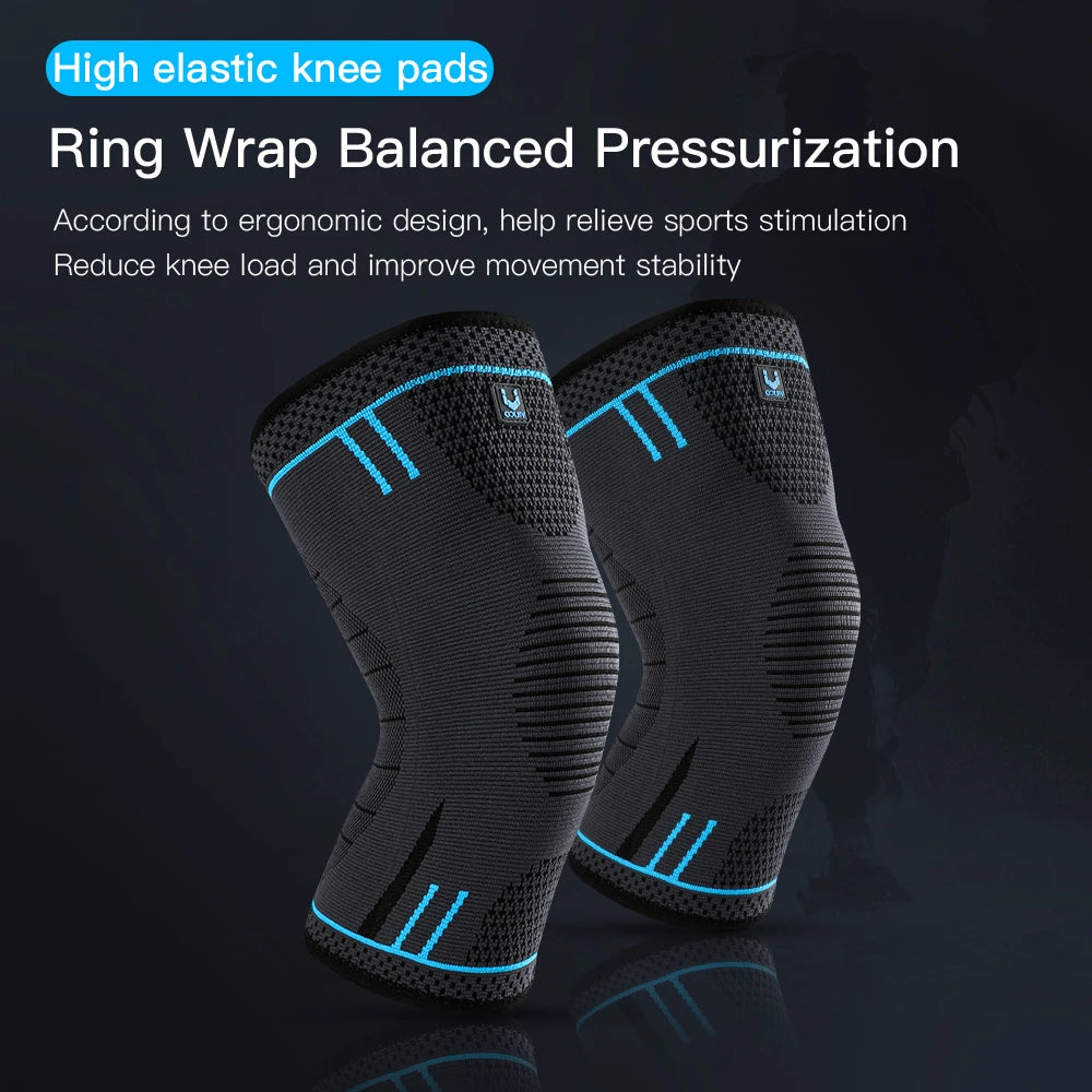 Genouillère professionnelle de Compression, manchon de genou antidérapant en Silicone, genouillère pour douleur au genou, déchirure du ménisque