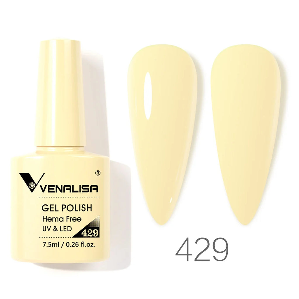 Vernis à ongles gel Venalisa 7,5 ml SANS HEMA, semi-permanent, UV/LED, couvrance totale, texture ultra-douce, manucure sublime
