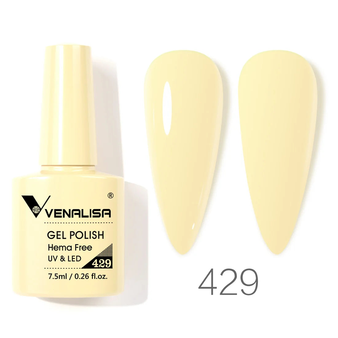Vernis à ongles gel Venalisa 7,5 ml SANS HEMA, semi-permanent, UV/LED, couvrance totale, texture ultra-douce, manucure sublime