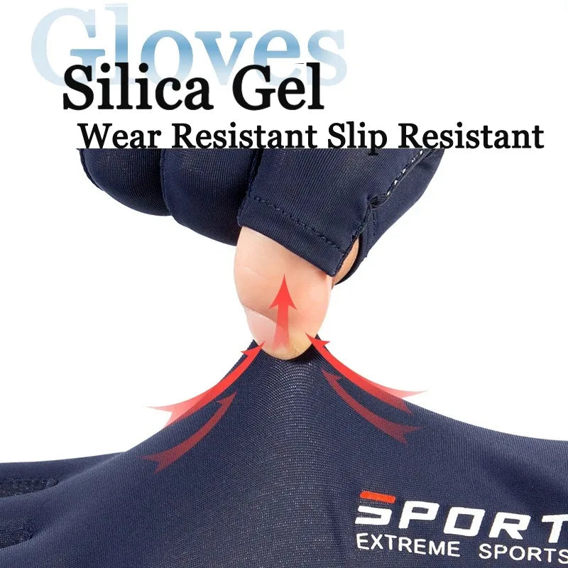 Gants demi-doigts en soie glacée, hautement élastiques, respirants et offrant une protection solaire optimale, pour hommes et femmes (1 paire). Gants fins pour activités de plein air : cyclisme, conduite, pêche