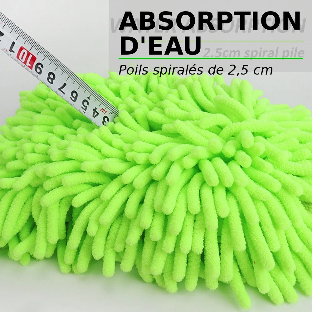 Gants de lavage auto, gants en chenille, chiffons en peluche, double face épais, accessoires et outils de nettoyage pour voiture, produits d'esthétique automobile