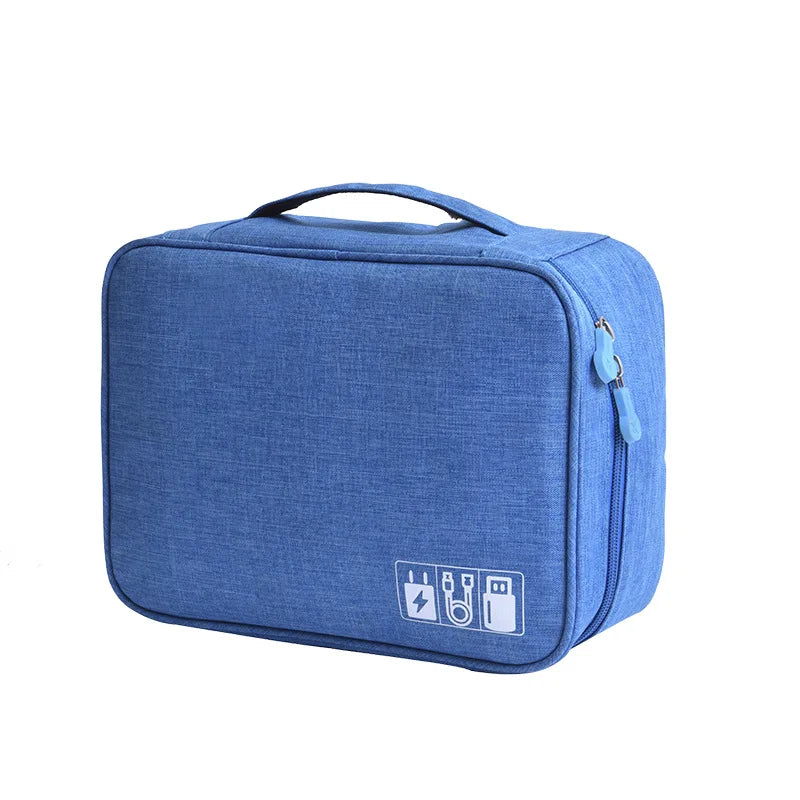 Portable Tech Organizer Case for Electronic Accessories Cables Earphones Storag